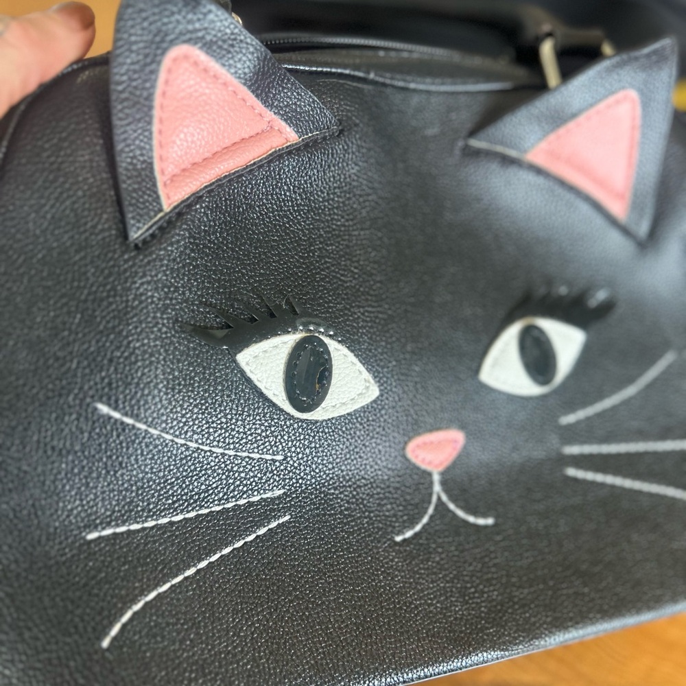 SleepyVille Critters Black Cat Face Handbag